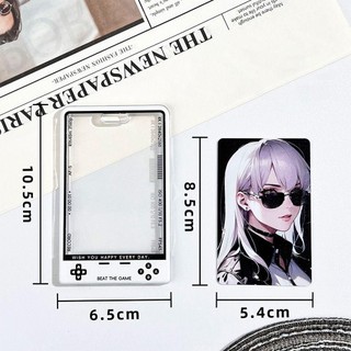 MARBLEM 1 Cái Đựng Thẻ, Tấm Bảo Vệ Thẻ Sinh Viên Kpop Trong Suốt, Màn Hình Có Dây Đựng Photocard Thời Trang Hàn Quốc Đồ Dùng Học Sinh