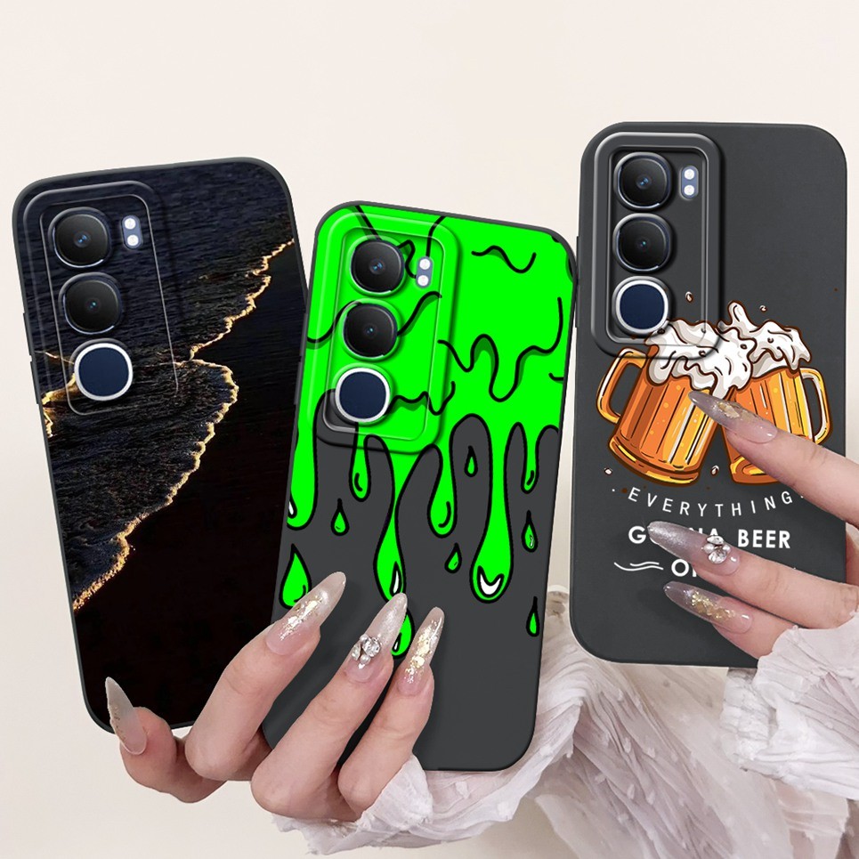 Ốp Chống Sốc Cho Vivo Y19s / Vivo V2419 Ốp điện thoại Thời Trang Mặt Trăng Đêm Goth Vỏ Thời Trang Mềm Silicon Lỏng Vỏ Mờ