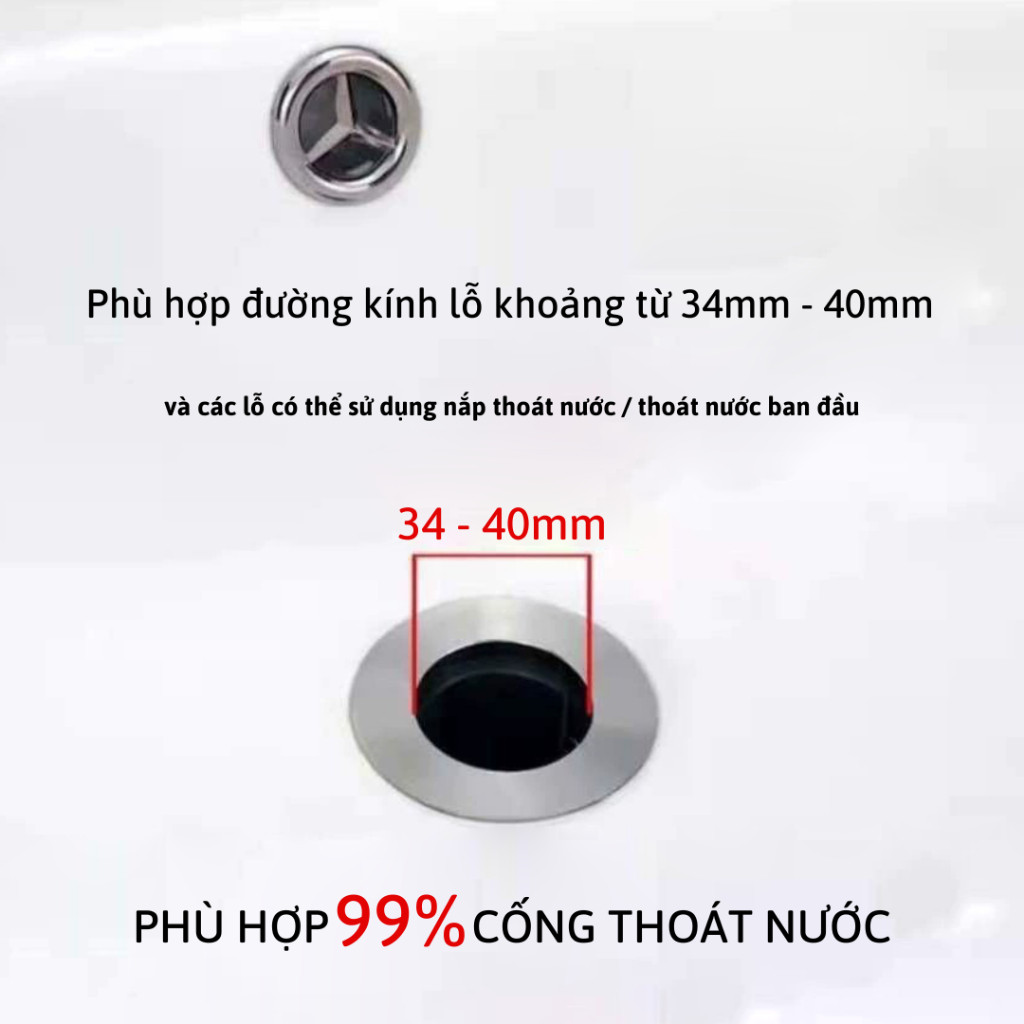 Nút Nhấn Xả Lõi Đồng Thông Minh Cho Lavabo, Ngăn Mùi, Lọc Rác Bồn Rửa Mặt