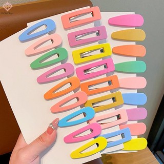 10 Kẹp Tóc Đơn Giản Mờ Hình Chữ Nhật, Vuông, Bầu Dục Cho Bé Gái