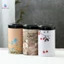 < Beartwo > Hộp trà thiếc rỗng Hộp trà lưu trữ gia đình Nồi trà di động Nồi kín Phòng khách Bàn cà phê Phụ kiện trang trí Đẹp