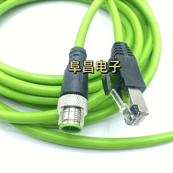 Cáp Ethernet Truyền Thông M12 Sang RJ45 4 Pin D Mã Hóa Một Mã Hóa Cắm Hàng Không Chống Nước Camera Công Nghiệp Che Chắn Cáp