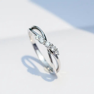 S925 Bạc Zircon Dòng Nhẫn Đơn Giản Trang Sức Thời Trang Nữ Quà Tặng 5