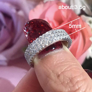 S925 Bạc Zircon Dòng Nhẫn Đơn Giản Trang Sức Thời Trang Nữ Quà Tặng 5