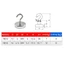 DAYBREAK 10 CÁI Móc treo tường, Vít móc từ tính hạng nặng, Kim loại bền Phụ kiện phòng tắm mạnh mẽ Móc chìa khóa Thanh bếp gia đình