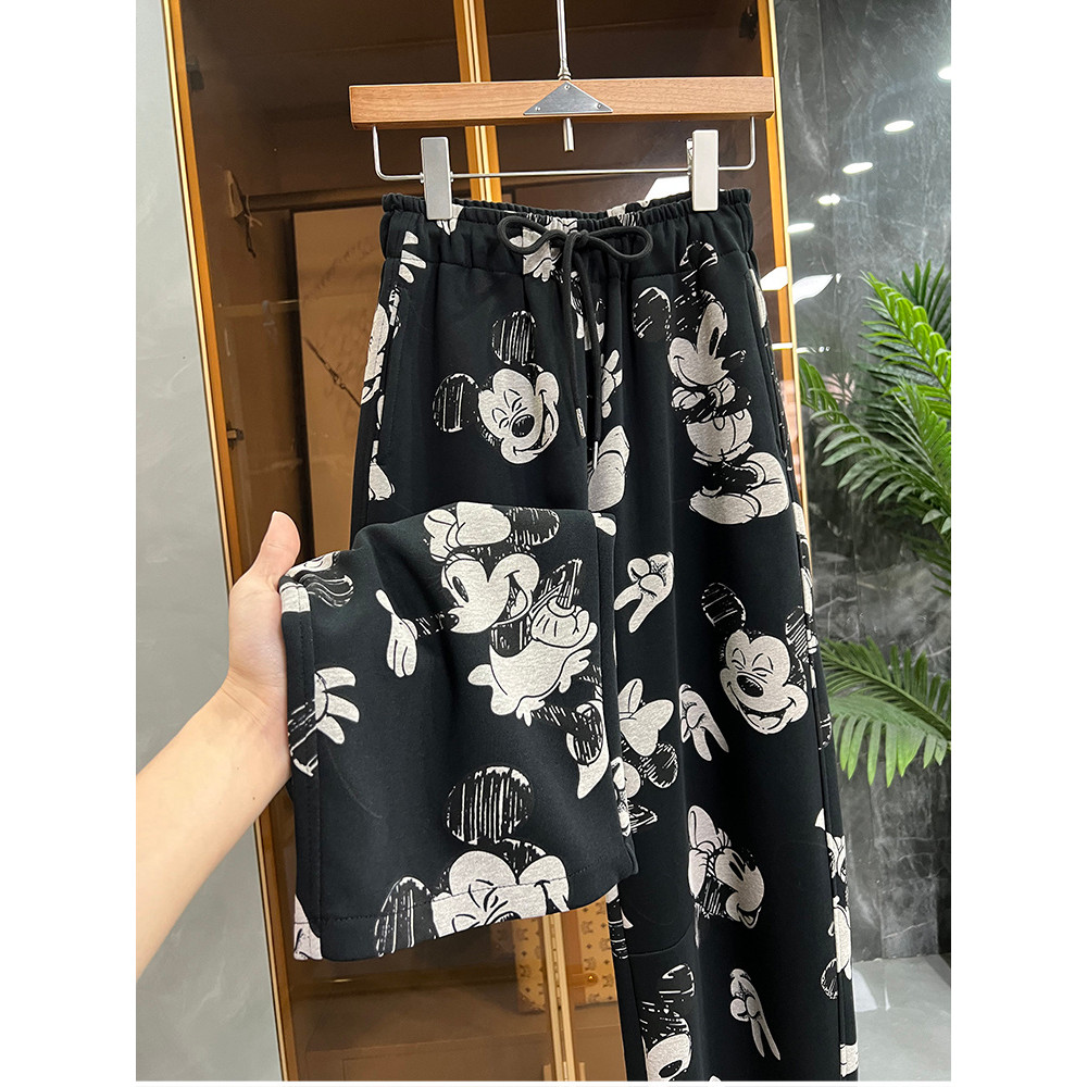 Cực Lớn Kích Thước 150kg Rời Mickey In Hình Quần Nữ Phong Cách Mới Xuân Thu Quần