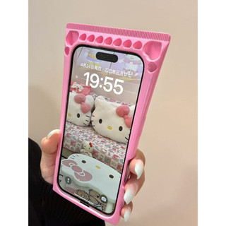 Fun Cute KT Cat Lamb Facial Cleanser Vỏ điện thoại di động cho iPhone16 15 14 13 12 11 Pro Max Bảo vệ Camera chống sốc Vỏ mềm chống rơi