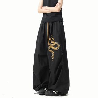 GKSSS Quần thông thường mới thời trang Mỹ phong cách đường phố cổ điển in hình con rắn phong cách trung tính