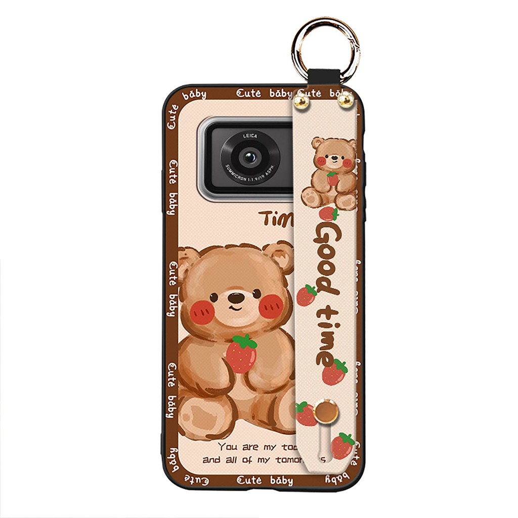 Ốp Điện Thoại Chống Sốc Trưởng Thành Cho Sharp Aquos R6 / SH-51B / P6 / R6G Chống Bụi Bẩn Chống Thấm Nước Dễ Thương Dây Đeo Tay Silicon Hoạt Hình Vỏ Điện Thoại Di Động Thiết Kế Thời Trang Ốp Lưng Anime