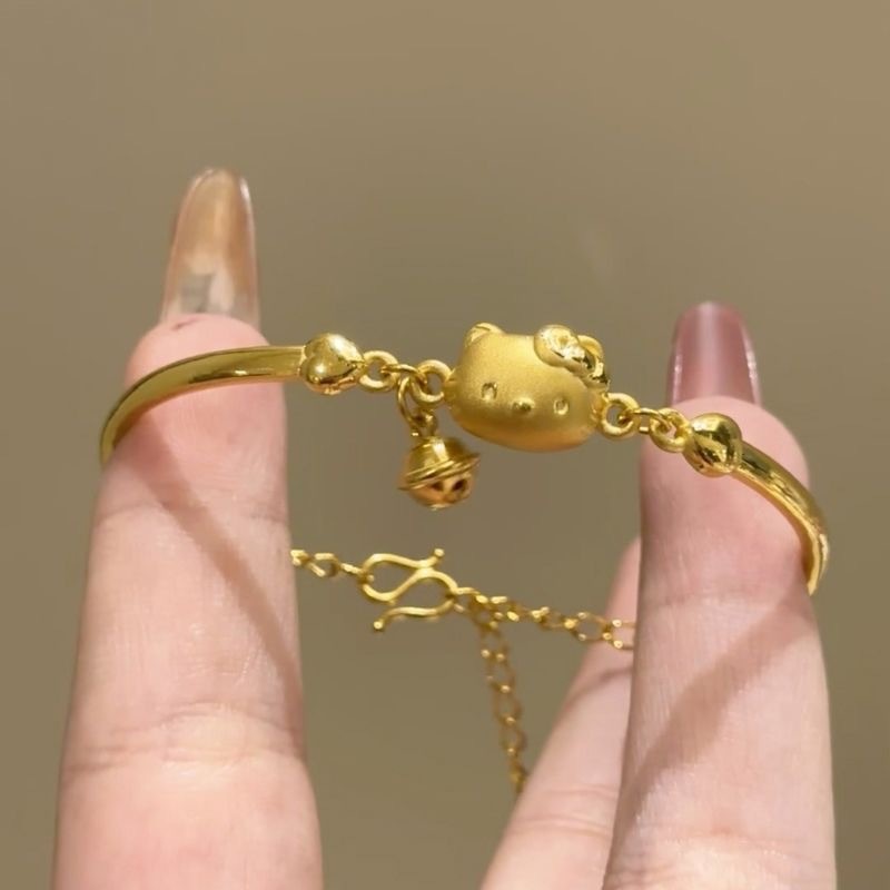 ❣️[Hộp Quà Tặng] Vòng Tay Vàng HelloKitty Hello Kitty Vòng Tay Ánh Sáng Dễ Thương Sang Trọng ins Thiết Kế Niche Quà Tặng Sinh Nhật Cao Cấp Cho Bạn Gái Cho Mẹ