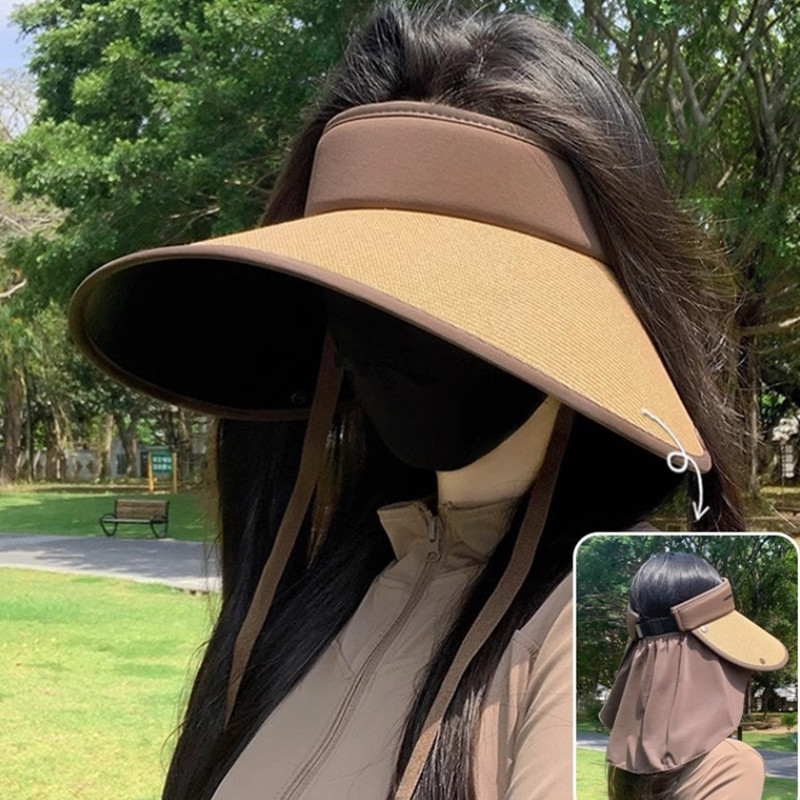 Nón chống nắng nón che nắng Mũ Rộng Vành Nửa Đầu chống tia UV,Mũ Chống Nắng Nữ Vành Rộng Hở Chóp