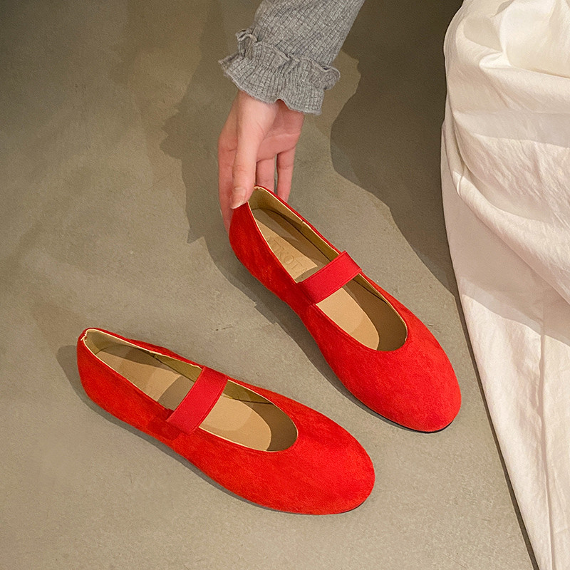 Atikota Nữ Mary Jane Flats Thời Trang Màu Trơn Đơn Giản Thoải Mái Ánh Sáng Ngoài Trời
