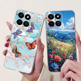 Vỏ Cho Honor X7C Ốp điện thoại ALT-NX1 ALT-LX2 Thời Trang Mới Bướm Hoa Silicon Mềm TPU Ốp điện thoại Cho HonorX7c 200 Thông Minh Capa
