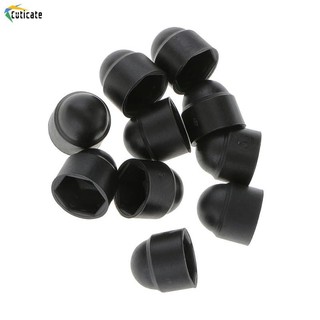10x Nút Nylon Nhựa Đen / Đầu DOME Lục Giác Vít Bu Lông Mũ M6 X 10MM