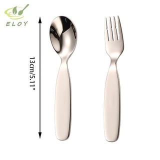 [ELOY] Bộ đồ ăn trẻ em bằng thép không gỉ dày làm sâu Thìa trẻ em Eag Muỗng nĩa bằng thép không gỉ 304 Nĩa trẻ em VN