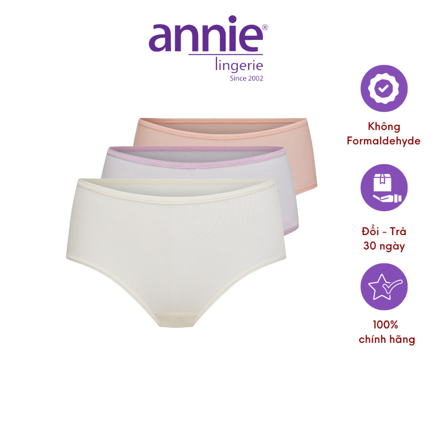 Combo 3 quần lót lưới nữ annie cao cấp QE 2181 co giãn 4 chiều, mặc thoải mái, thoáng mát cả ngày