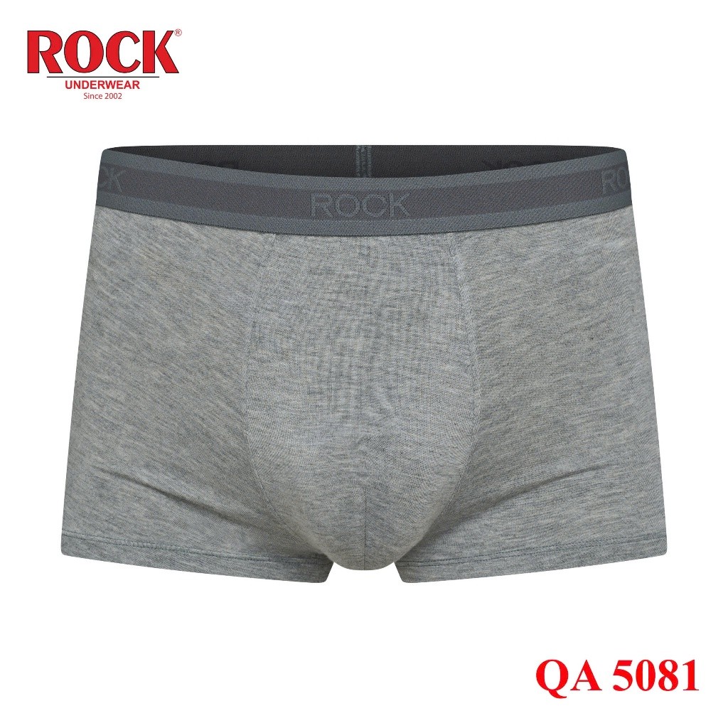 Quần lót nam boxer trơn ROCK QA 5081 vải cotton mềm bảng lưng to