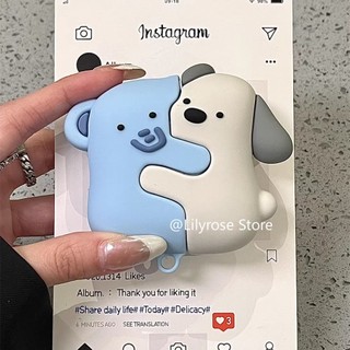 Ốp Lưng Cho AirPods 4 [2024] AirPods Pro2 Pro 3 2 1 Apple Tai nghe không dây Vỏ Tai Nghe Silicon Gấu Voi Xanh