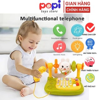 Điện Thoại Bàn Đồ Chơi Cho Bé Từ 1-4 Tuổi – Có Âm Thanh Vui Nhộn, Màu Sắc Bắt Mắt, Phát Triển Giác Quan