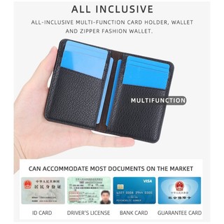 Phong Cách Đơn Giản Mini Da PU Nữ Ví Nhiều Thẻ Ví Dung Tích Lớn