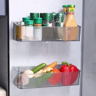Khay dán tường nhà tắm nhựa trong suốt kiểu nhật,Kệ treo tường nhà tắm nhà bếp