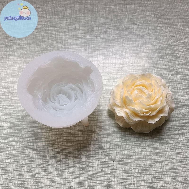 Pufangbliss Khuôn Bánh Silicon Sô Cô La Xà Phòng Dụng Cụ Làm Nến Khuôn Dập Nổi Hoa Thơm Kẹo Handmade Trang Trí Đám Cưới VN