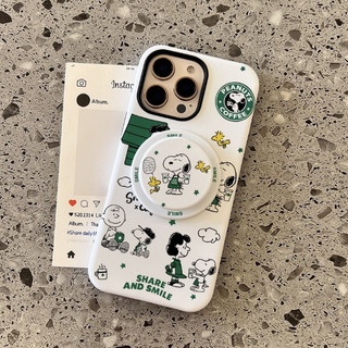 Chó Snoopy Graffiti ​​Ốp bảo vệ họa tiết 2 trong 1 cho iPhone 11 12promax 13pro 15pro 15promax 14 14promax 14pro 16 pro max 16 plus 2 trong 1 ốp lưng