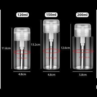[Mới] 120 / 150 / 180ml Chai có thể đổ lại móng tay Máy ép rỗng Máy ép móng tay nghệ thuật Ba Lan Tẩy sạch Chai trang điểm Dụng cụ làm móng tay.