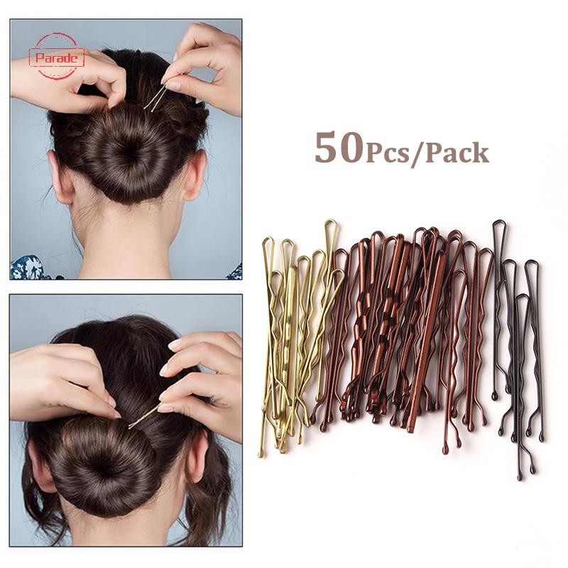 Diễu Hành 50 Chiếc 5cm Nữ Kẹp Tóc Xoăn Sóng Tay Cầm Kiểu Tóc Kẹp Tóc Nữ Bobby Chân Tạo Kiểu Phụ Kiện Tóc VN