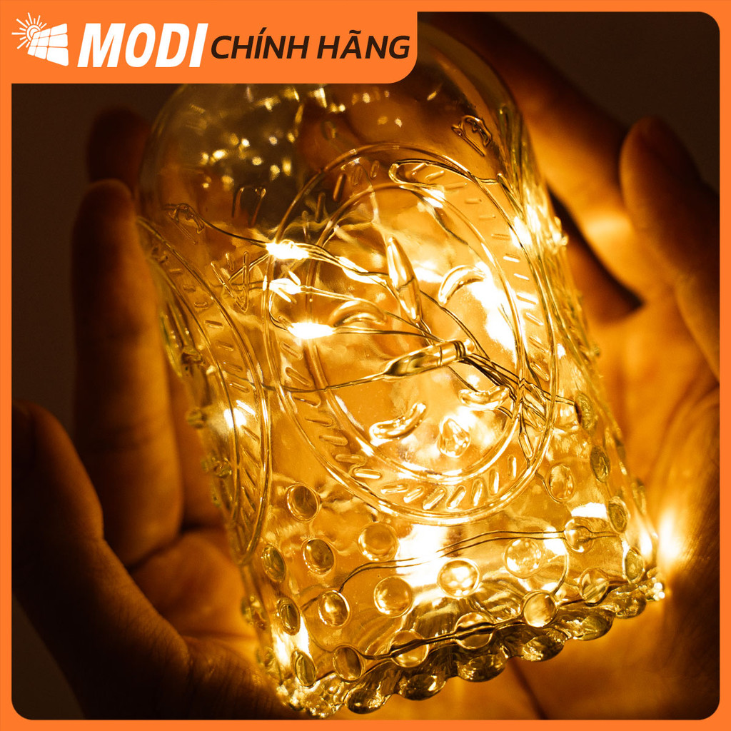 Ảnh Đèn LED Đom Đóm Hình Nút Chai MODI SOLAR 2M 20 Bóng Trang Trí Noel, Trang Trí Nhà Cửa 3