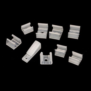 [CRUSH] 100 Kẹp cố định dải đèn LED 8-20mm 220V, giá đỡ nhựa gắn COB 5050/5730/2835, đầu nối đèn tường