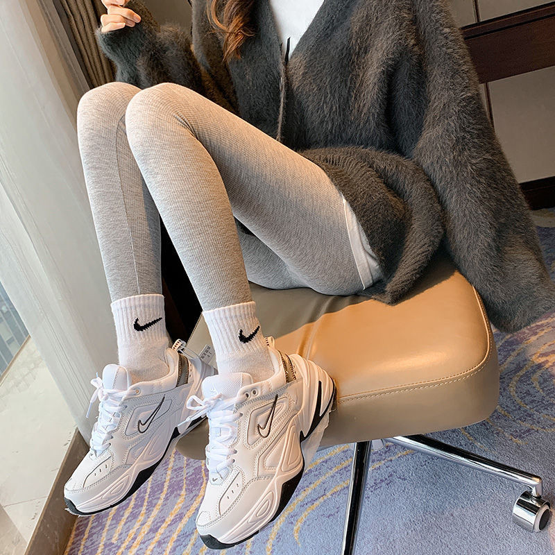 Quần thể thao lót nhung quần giữ ấm quần mặc trong quần giữ ấm mặc ngoài nữ quần giữ ấm mặc ngoài mùa đông lót nhung dày co giãn cạp cao giữ ấm