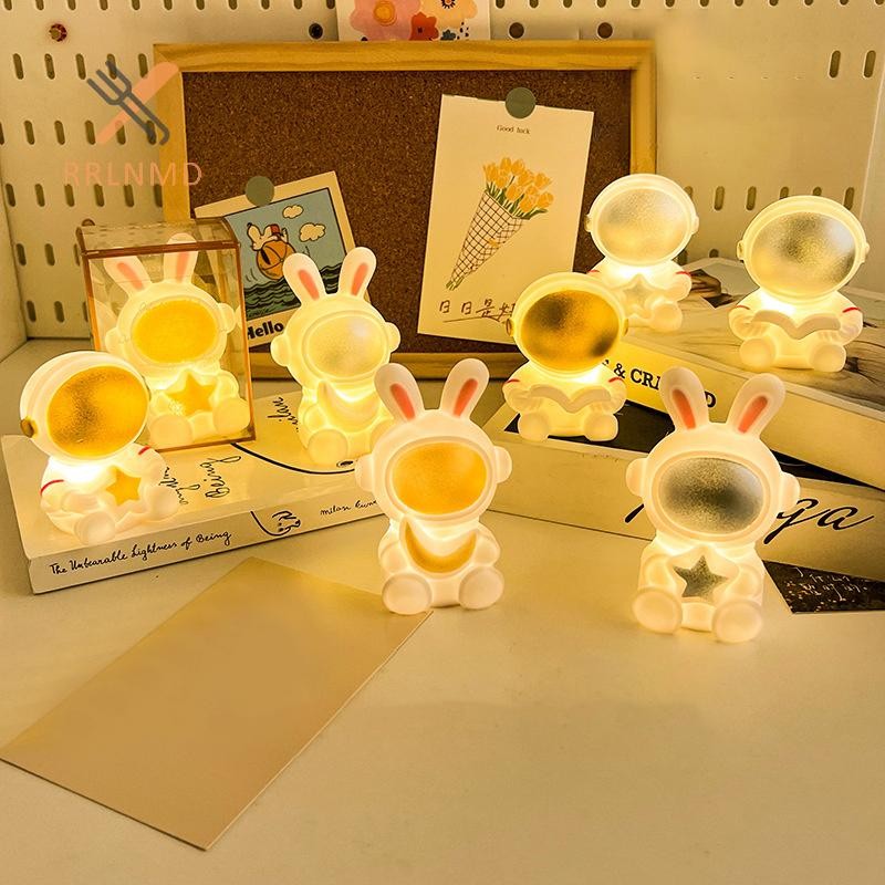 Rrlnmd Quà Tặng Sáng Tạo Phi Hành Gia Đèn Ngủ Hoạt Hình Dễ Thương Thỏ Đầu Giường Trang Trí Bàn MỚI