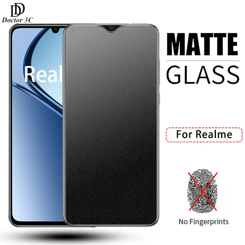 Kính cường lực mặt nhám chống bám vân tay cho Realme Note 70 70T 60 50 C85 Pro C75X C75 C71 C67 C65 C63 C61 C55 C53 C35 C31 C30 C30s C25 C25s C21 C21Y C20 C17 C15 C12 C3 C11 2020 2021 5G 4G