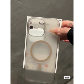 [Mỏng như vô hình, không vàng] Hút từ tính vàng sa mạc thích hợp cho vỏ điện thoại Apple 15 iPhone 16 Promax trong suốt 14 cứng 13 nữ 1