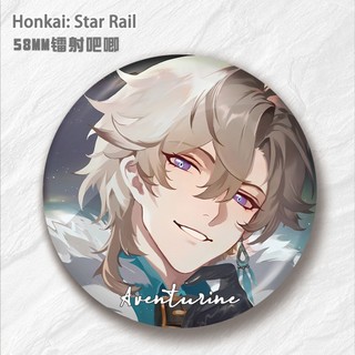 Trò Chơi Honkai Ngôi Sao Đường Sắt Lưỡi Boothill Aventurine Tinplate Kim Loại Huy Hiệu Pin Trâm Anime Ngoại Vi Sưu Tập Quà Tặng