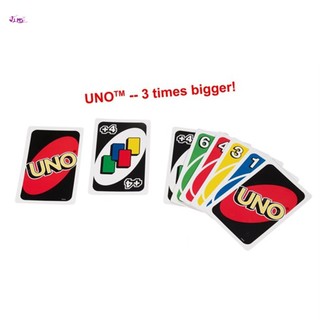 Trò chơi thẻ gia đình khổng lồ UNO với thẻ quá khổ Trò chơi thẻ cho 2-10 người chơi Homefor 2-10 người chơi Tiệc tại nhà Cung cấpUNO Trò chơi thẻ gia đình khổng lồ với thẻ quá khổ, trò chơi thẻ bài