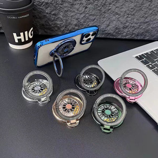 Dễ thương mạ điện con quay hồi chuyển mạ ngón tay giữ vòng giữ kẹp xoay cho điện thoại di động mặt sau dính ổ cắm giá đỡ
