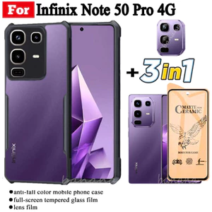 Ốp điện thoại chống sốc 3 trong 1 cho Infinix Note 50 Pro 4G cho Infinix Note 50 Hot 50 5G Hot 50 Pro 4G Hot 50i Phim mờ gốm + Phim ống kính máy ảnh