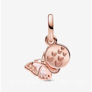 Có hàng [2024 Mới] Mặt dây chuyền hai trong một Panjia bướm hồng và thẻ tin nhắn