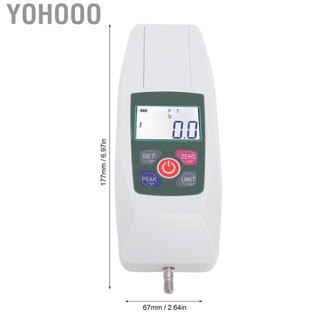 Yohooo Máy đo lực kế kéo lực kéo mạnh 500N Lực kỹ thuật số với lời nhắc và LCD LCD n lb kg oz di động để giảng dạy phòng thí nghiệm trường học cơ học