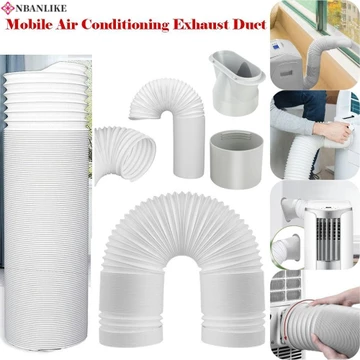 Ống nối dài ống dẫn NBANLIKE 130 / 150mm, Ống xả điều hòa bằng kính thiên văn đa năng PP, Ống thông hơi cực dài linh hoạt mở rộng cho điều hòa không khí di động