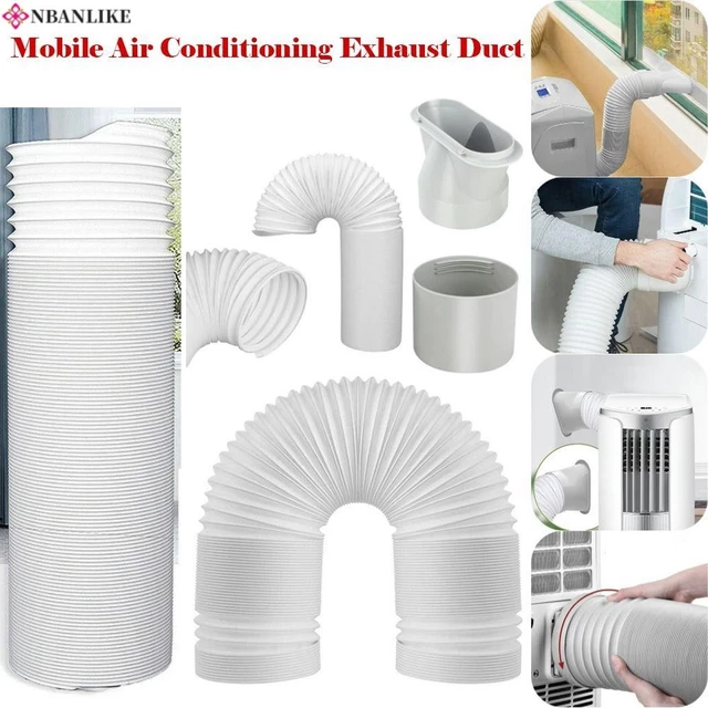 Ống nối dài ống dẫn NBANLIKE 130 / 150mm, Ống xả điều hòa bằng kính thiên văn đa năng PP, Ống thông hơi cực dài linh hoạt mở rộng cho điều hòa không khí di động