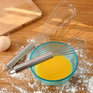 Dụng cụ đánh trứng cầm tay, Cây phới lồng tròn đánh trứng, khuấy trộn bột, đánh bông kem bơ bằng thép không gỉ inox