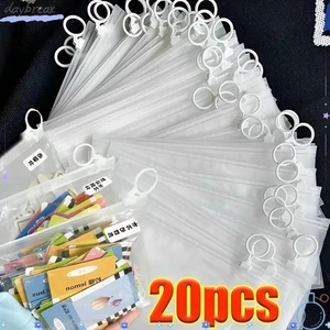 Daybreak 20 Miếng Túi Zip, Túi Phân Loại Khô Trong Suốt Độ Phân Giải Cao Cực Dày, 20 Lụa Có Tab Kéo Túi Bảo Quản Văn Phòng Phẩm Du Lịch