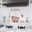 1 Tấm 30 * 90cm 60 * 90cm Nhãn dán chống dầu nhà bếp tự dính Nhãn dán tủ chịu nhiệt, chống thấm nước và chống dầu VN