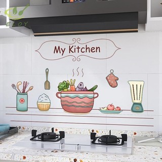 [ELOY] 1 Tấm 30 * 90cm 60 * 90cm Nhãn dán chống dầu nhà bếp tự dính Nhãn dán tủ chịu nhiệt, chống thấm nước và chống dầu VN