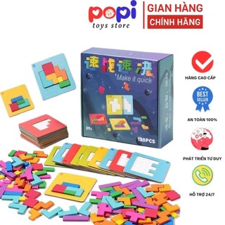 Đồ Chơi 3D Tetris Ghép Hình Khối Bằng Gỗ – Đồ Chơi Xếp Hình Tương Tác Giáo Dục Phát Triển Tư Duy Logic Cho Bé