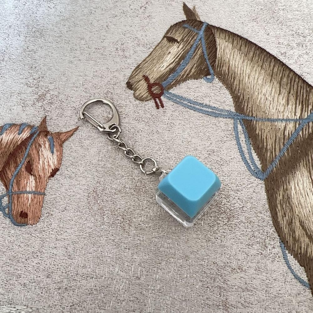Mũ bàn phím ngón tay, Keycap Phím nút Fidget Móc khóa, có đèn DIY Bàn phím giảm căng thẳng Đồ chơi Clicker