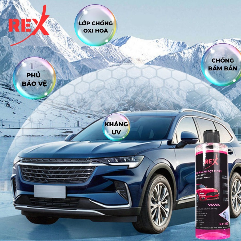 Xà bông rửa xe siêu bọt REX Car Wash Foam RX1260 - LongVu Auto